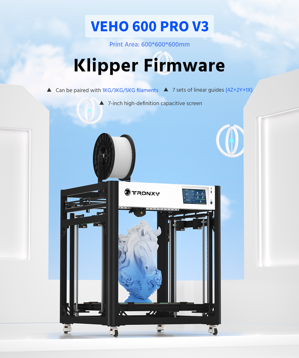 Corexy 3D Printer Kit - طابعة ثلاثية الأبعاد VEHO 600 PRO-V3،