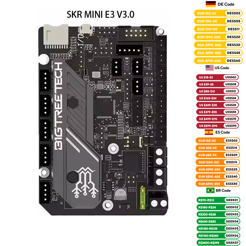 ملحقات طابعة صغيرة من BIGTREET - مراجعة Skr Mini E3 وسعره