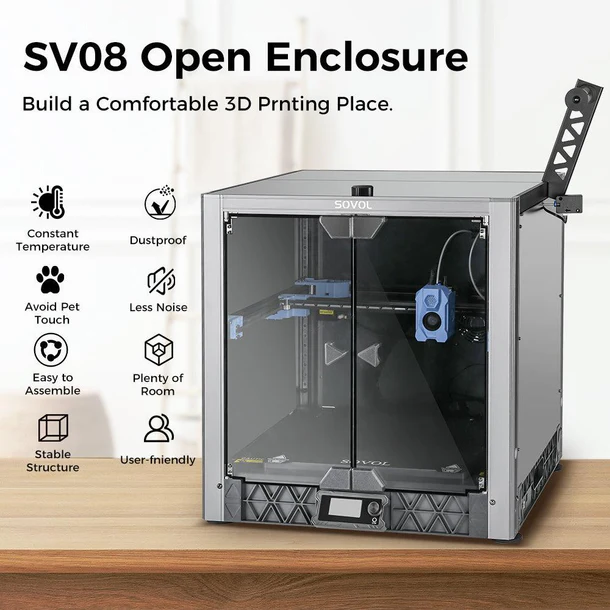طابعة Sovol الجديدة ثلاثية الأ - مراجعة Enclosure 3D Printer وسعره
