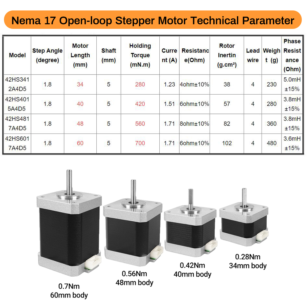 محرك متدرج Nema17 42 رباعي الأ - مراجعة 3D Printer وسعره