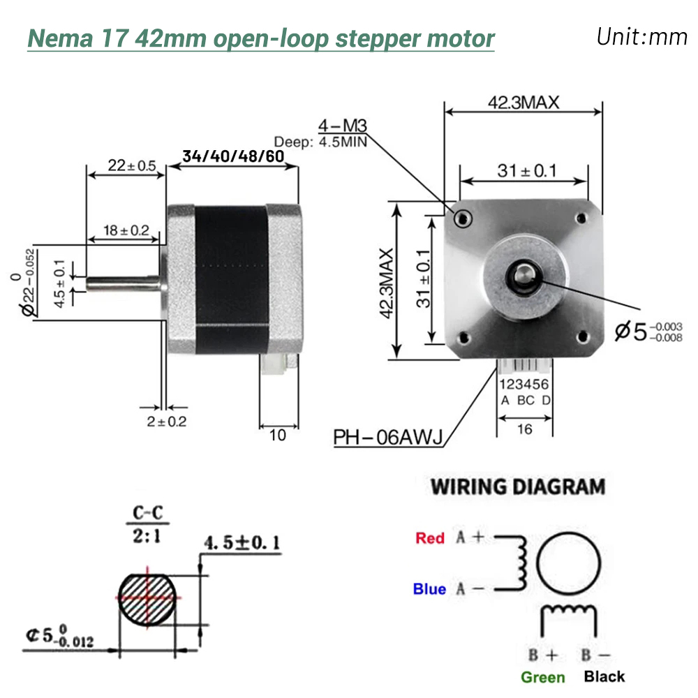 محرك متدرج Nema17 42 رباعي الأ - مراجعة 3D Printer وسعره